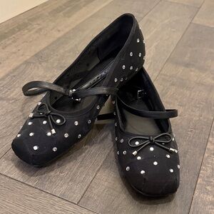 Michael Kors Jewelled Ballet Flats with Criss Cross Ankle Staps